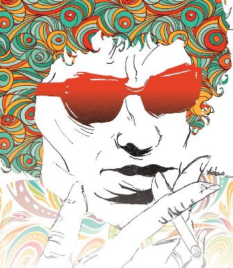 Πορτραίτο του Bob Dylan από την φοιτήτρια Ελευθερία Ανδρουλάκη